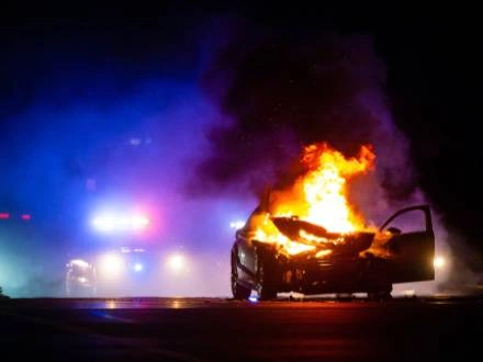 How Does a Vehicle Catching Fire Image